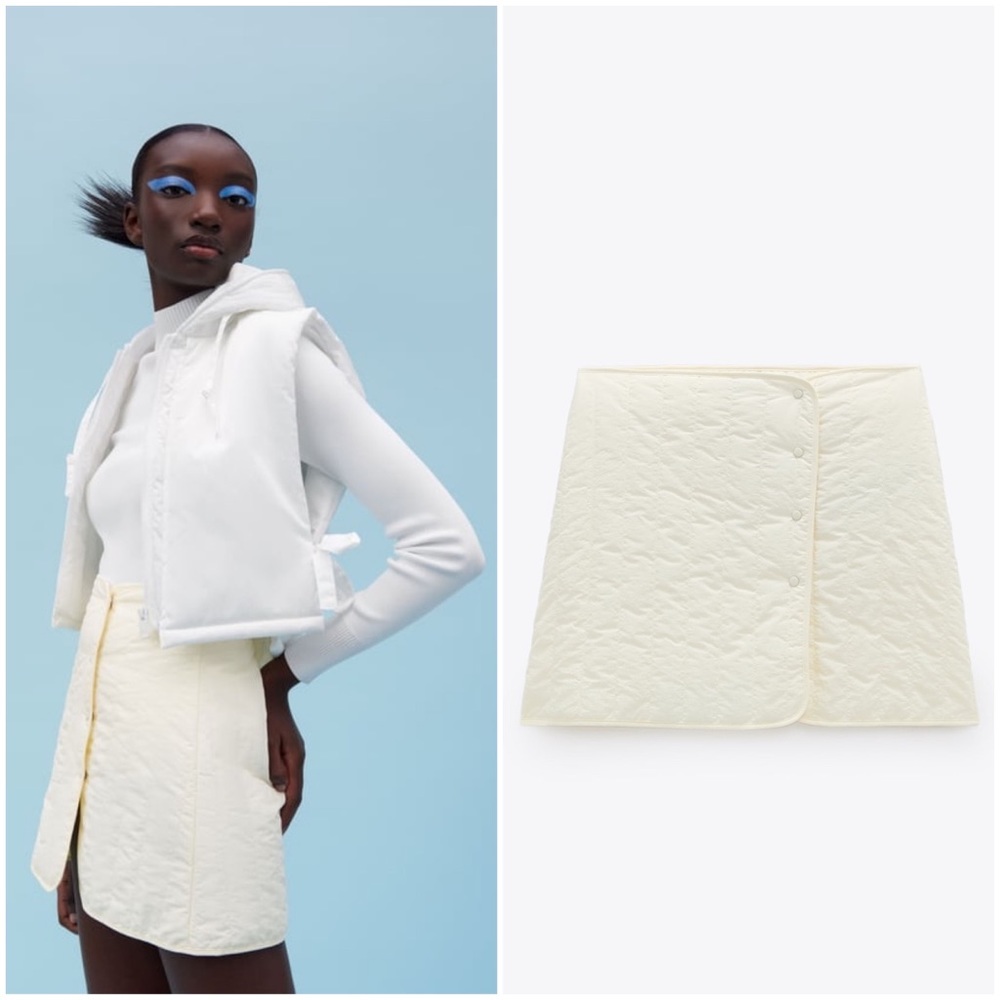 Zara Quilted Mini Skirt